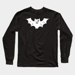 Bat (white solid) Long Sleeve T-Shirt